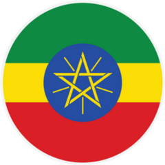 Ethiopia Round Sticker