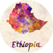 Ethiopia Watercolor Sticker