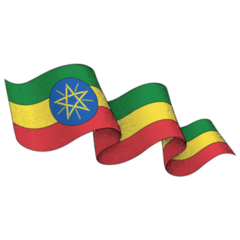 Ethiopia Waving Flag Sticker