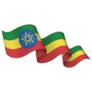 Ethiopia Waving Flag Sticker