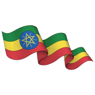 Ethiopia Waving Flag Sticker