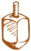 Ethnic Judaic Chanukkah Dreidel Sticker