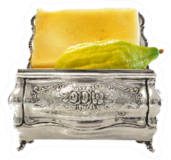 Etrog In A Decorated Silver Box Sticker