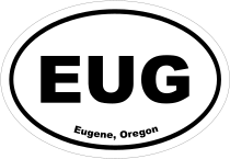 Eugene, Oregon Oval Stickers