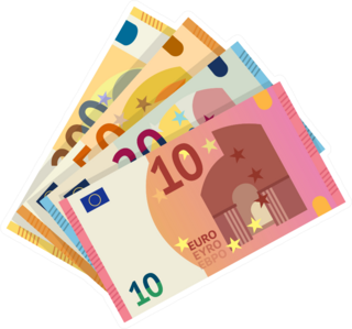 Euro Banknotes Sticker
