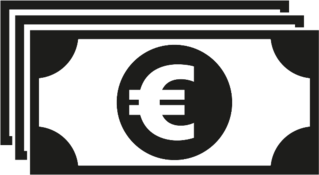 Euro Bills Icon Sticker