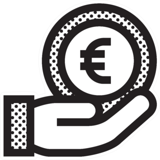 Euro Coin In Hand Sticker
