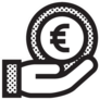 Euro Coin In Hand Sticker