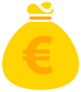 Euro Money Bag Icon Sticker