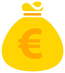 Euro Money Bag Icon Sticker