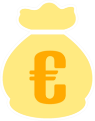 Euro Money Bag Symbol Sticker