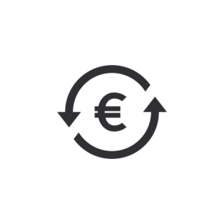 Euro Money Transfer Icon Sticker