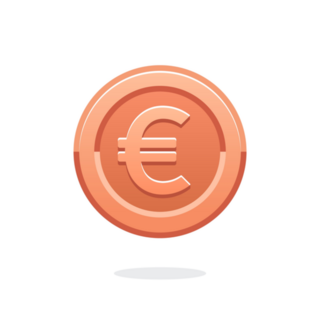 European Currency Coin Sticker
