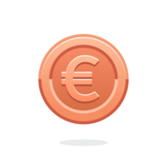 European Currency Coin Sticker