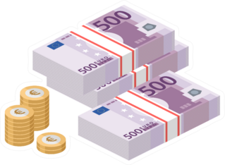 European Currency Sticker