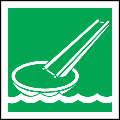 Evacuation Slide Icon Sign Sticker