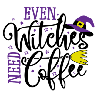 Even Witches Need Coffee Sticker