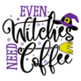 Even Witches Need Coffee Sticker