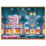 Evening On Ocean Drive In Miami Drawing Sticker