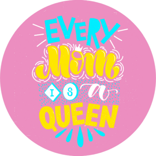 Every Mom Is A Queen Cartoon Sticker