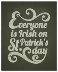 Everyone is Irish Lettering Sticker