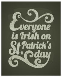 Everyone is Irish Lettering Sticker