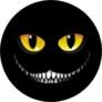 Evil Black Cat In Darkness Sticker