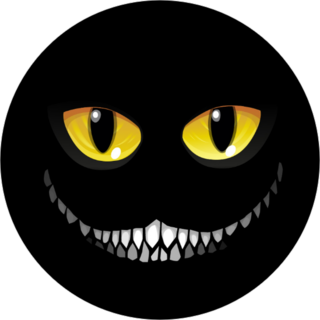 Evil Black Cat In Darkness Sticker