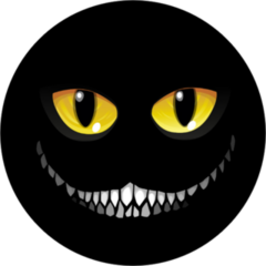 Evil Black Cat In Darkness Sticker