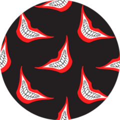 Evil Clown Or Playing Card Joker Smile Seamless Pattern Sticker