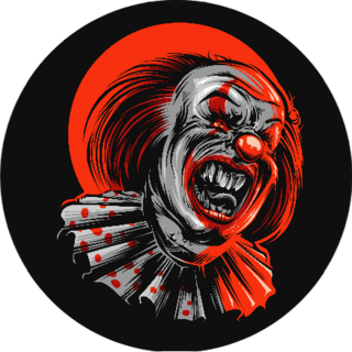 Evil Clown With Red Details Sticker