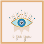 Evil Eye Decorative Frame I See You Sticker