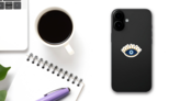 Evil Eye Isolated Illustration Sticker on a Phone (New) example