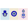 Evil Eye Or Turkish Eye Greek Symbols Pastel Illustration Sticker