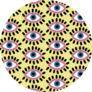Evil Eye Seamless Pattern On Green Sticker