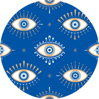 Evil Eye Vector Seamless Pattern Magical Greek Sticker