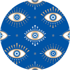 Evil Eye Vector Seamless Pattern Magical Greek Sticker