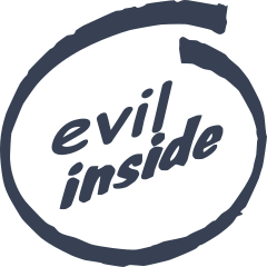Evil Inside Vinyl Lettering Sticker