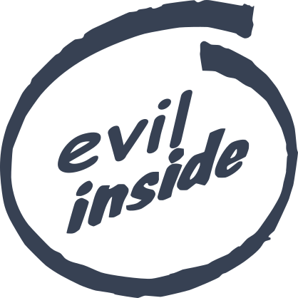 Evil Inside Vinyl Lettering Sticker