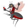 Evil Mosquito With Glass Of Blood Sticker