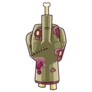 Evil Zombie Hand Showing Middle Finger Sticker
