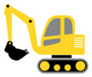 Excavator Digger Truck Construction Tractor Sticker