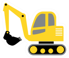 Excavator Digger Truck Construction Tractor Sticker