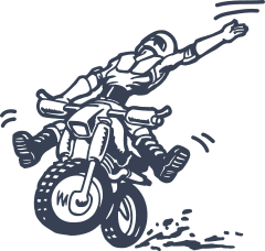 Excited Dirt Bike Racer Sticker