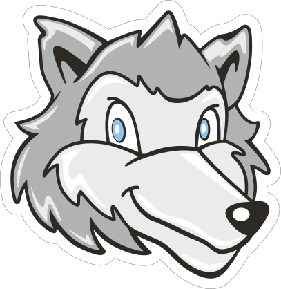 Excited Husky Mascot Sticker