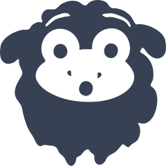 Excited Sheep Lamb Face Sticker