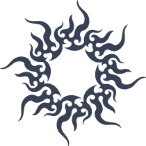 Excited Tribal Sun Sticker