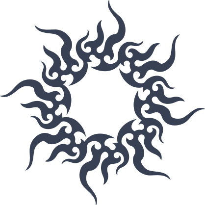 Excited Tribal Sun Sticker