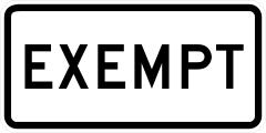 Exempt Sticker