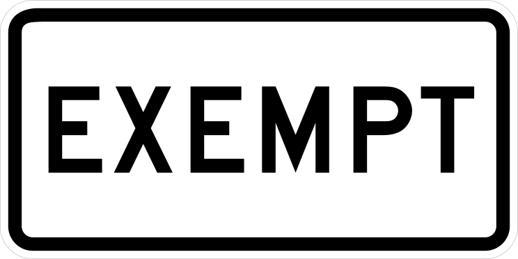 Exempt Sticker